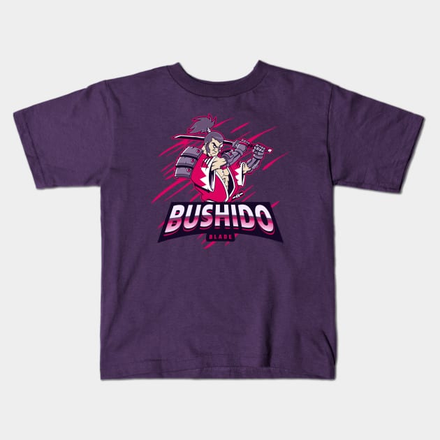 Bushido Blade Samurai Warrior Kids T-Shirt by Genbu